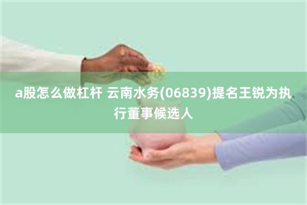 a股怎么做杠杆 云南水务(06839)提名王锐为执行董事候选人