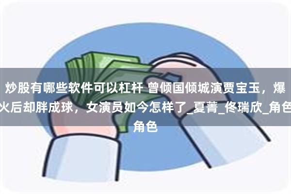 炒股有哪些软件可以杠杆 曾倾国倾城演贾宝玉，爆火后却胖成球，女演员如今怎样了_夏菁_佟瑞欣_角色